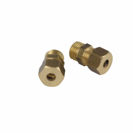 Raccordo a ogiva diritto M1/4 x tubo 6mm  (X 2) - DIFF