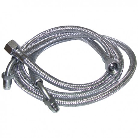 Flessibile gasolio F3/8" x M1/4 con anello su gomito 90°  900mm  (X 2)