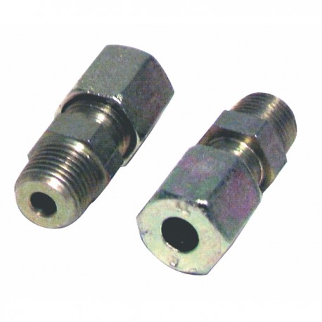Raccordo ad anello diritto M1/4 x tubo 10mm  (X 2) - DIFF