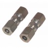 Raccordo ad anello diritto tubo 6mm x tubo 6mm  (X 2) - DIFF