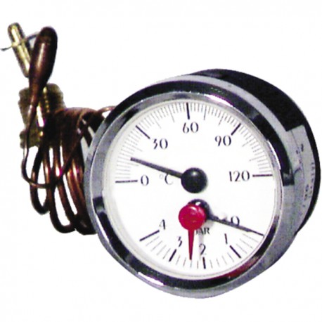 Termomanometro 0°-120°C  -  0-6 bar Ø 58mm