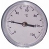 Termometro rotondo a immersione assiale 0-120°C Ø 80mm