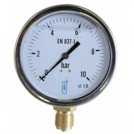 Manometro glicerina 0-10 bar Ø 100mm