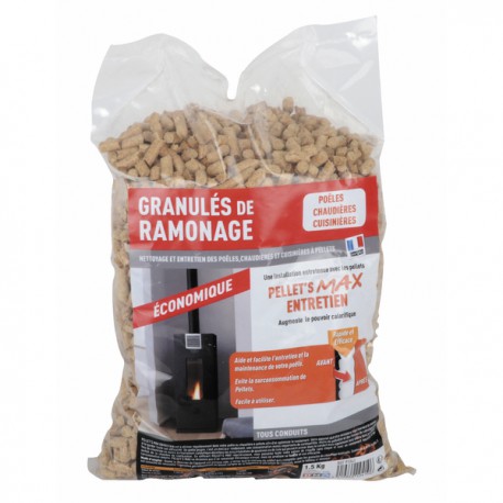 Pellet per pulizia chimica canne fumarie