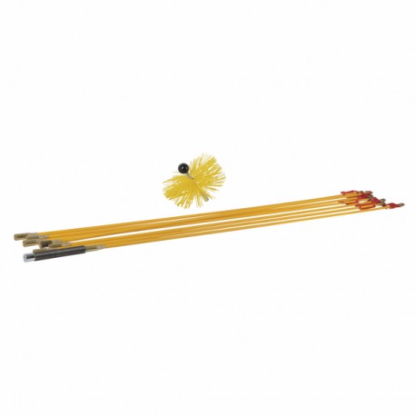 Kit pulizia canne fumarie con riccio rilsan