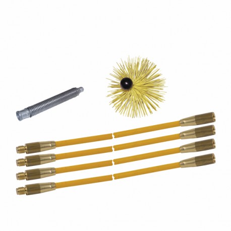 Kit pulizia camini riccio Rilsan Ø125