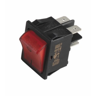 Interruttore bipolare luminoso rosso - DIFF per De Dietrich Chappée : 95325090