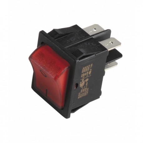 Interruttore bipolare luminoso rosso - DIFF per De Dietrich Chappée : 95325090