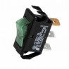 Interruttore unipolare nero / verde  - GEMINOX : 87168121620