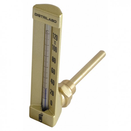 Termometro industriale a squadra 0/120°C