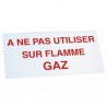 Etichetta polistirene rigida - Da non utilizzare su fiamma gas