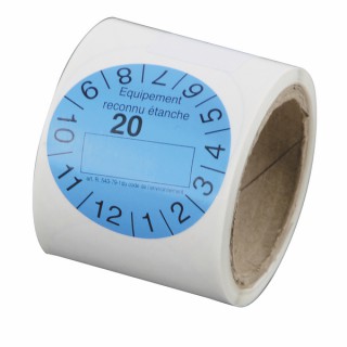 Rotolo di 100 etichette regolamentari marchio di fuga blu (X 100) - GALAXAIR : ETIQ-REG-B