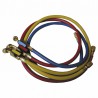 Kit di 3 flessibili flare FF 1/4" con valvola - GALAXAIR : SA-CT360-RYB