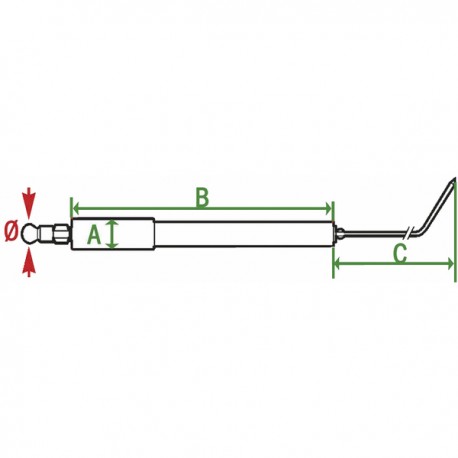 Elettrodo rilevazione corto 48 corpo cavo - DIFF per Bosch : 87168163540