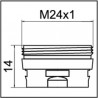 Adattatore per aeratore CLINIC SNAP M24x1 - NEOPERL : FLEX1207