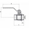 Valvola a sfera FF tipo applicazioni civili 1/4"