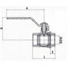 Valvola a sfera MF tipo applicazioni civili 1/4"