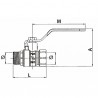 Valvola a sfera MF tipo applicazioni civili3/8" - DIFF