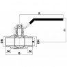 Valvola a sfera MM PN 40 1"1/2 - DIMPEXP : 1162-112