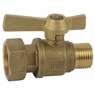 Rubinetto d'arresto prima /dopo contatore diritto MF 1/2" 3/4" - DIFF