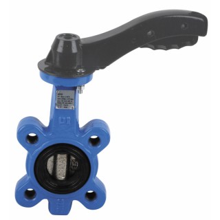 Valvola a farfalla con orecchie filettate d125 - DIFF