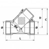 Filtro setaccio a y ottone 1"1/2 - DIFF