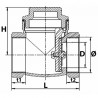 Valvola di ritegno a battente sede epdm 1/2" - DIFF