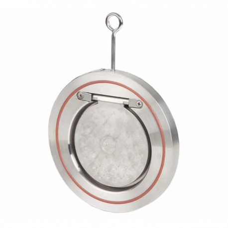 Valvola di ritegno a battente acciaio inox fkm 80