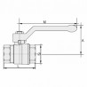 Valvola a sfera con maniglia in alluminio MM1" ASTER - EFFEBI : 0806R406