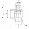 Valvola di sicurezza sanitari 10b rotella uscita maggiorata F1/2" - GOETZE : 651mWNK-15-f/f-1