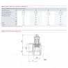 Valvola di sicurezza sanitari 10b rotella uscita maggiorata F3/4" - GOETZE : 651MWNK-20-F/F-2 10B