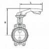 Valvola a farfalla con fori di centraggio in ghisa DN65 - BURACCO : CL623B065ICCL