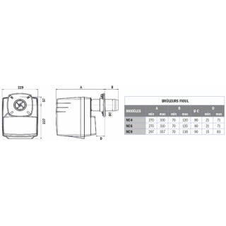 Bruciatore NC4 H101A da 20 a 30kW  - CUENOD : 3832014
