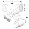 Valvola di bilanciamento filettata STAD F1/2"  - IMI : 52851115