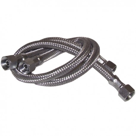 Flessibile gasolio F3/8" x F3/8" diritto L1000mm  (X 2)