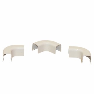 Curva piana 25x25 RAL9010 (X 20)