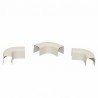 Curva piana 25x25 RAL9010 (X 20)