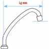 Raccordo e collo di cigno - Collo di cigno con anello F1/2" x 150mm  (X 10)