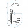 Rubinetto lavandino NIAGARA DISC - WM336ND1ZC00P01 - ROCA : A5A3670C00