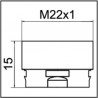 Adattatore per aeratore CLINIC SNAP M22x1 - NEOPERL : 1437190