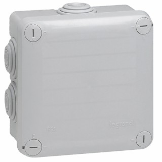 Scatola di derivazione quadrata PLEXO Ø105x105x55 grigia - LEGRAND : 092022