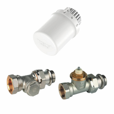 Kit valvole per radiatore 3/8" a gomito - HONEYWELL HOME : VTL3030ES10