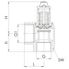 Valvola riscaldamento 4b rotella uscita maggiorata F3/4" - GOETZE : 651MHNK-20-F/F-2 4B