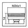 Adattatore per aeratore CLINIC SNAP M24x1 - NEOPERL : 1437290