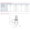 Valvola di sicurezza sanitari 10b rotella uscita maggiorata F3/4" - GOETZE : 651MWNK-20-F/F-2 10B