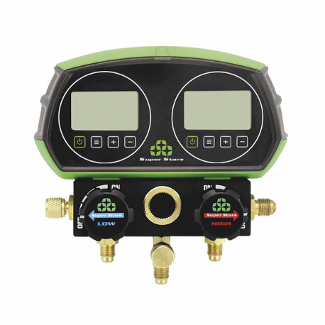 Gruppo manometrico 2V elettronico alluminio + flessibili - SUPER STARS : ST-B268D