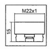 Adattatore per aeratore CLINIC SNAP M22x1 - NEOPERL : 1437190